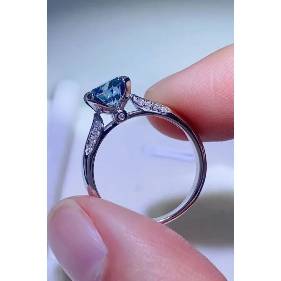 1 Carat Moissanite 4-Prong Ring