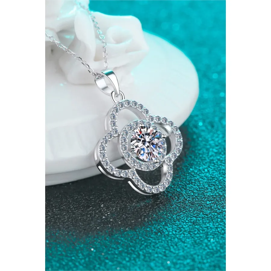 1 Carat Moissanite 925 Sterling Silver Necklace