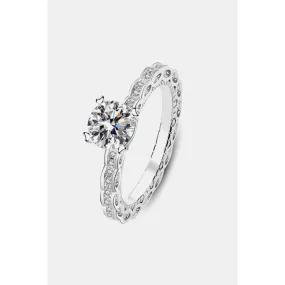 1 Carat Moissanite 925 Sterling Silver Ring