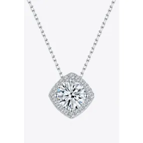 1 Carat Moissanite Geometric Pendant Necklace