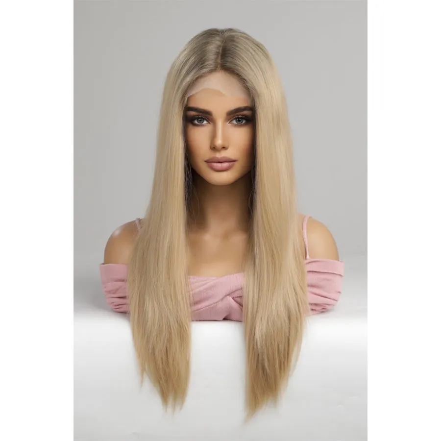 13*2" Lace Front Wigs Synthetic Long Straight 24'' 150% Density