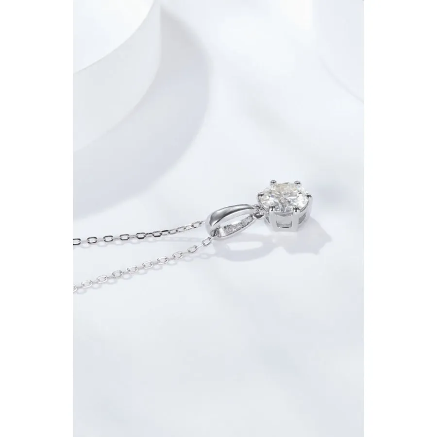 2 Carat 6-Prong Moissanite Pendant Necklace