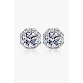 2 Carat Moissanite 925 Sterling Silver Stud Earrings