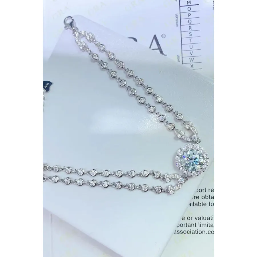 2 Carat Moissanite Double-Layered Bracelet