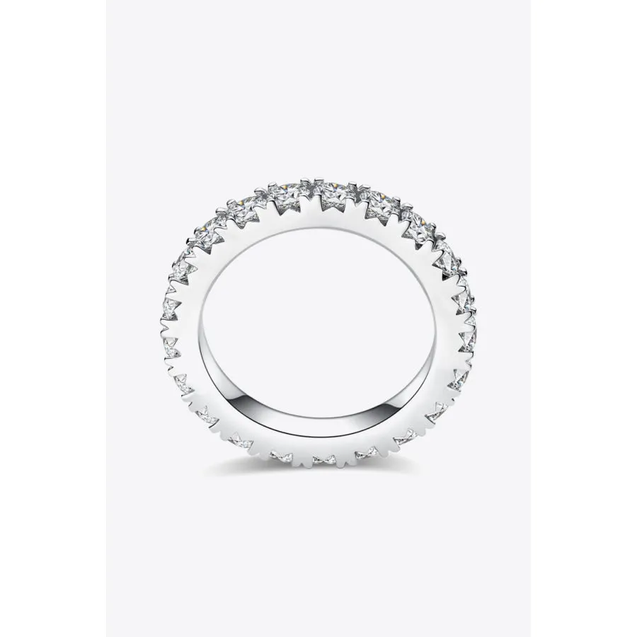 2.3 Carat Moissanite 925 Sterling Silver Eternity Ring