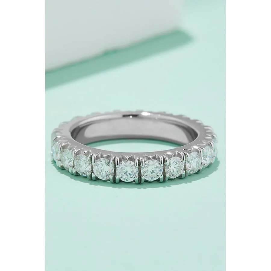 2.3 Carat Moissanite 925 Sterling Silver Eternity Ring