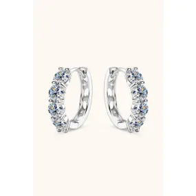 2.4 Carat Moissanite Huggie Earrings