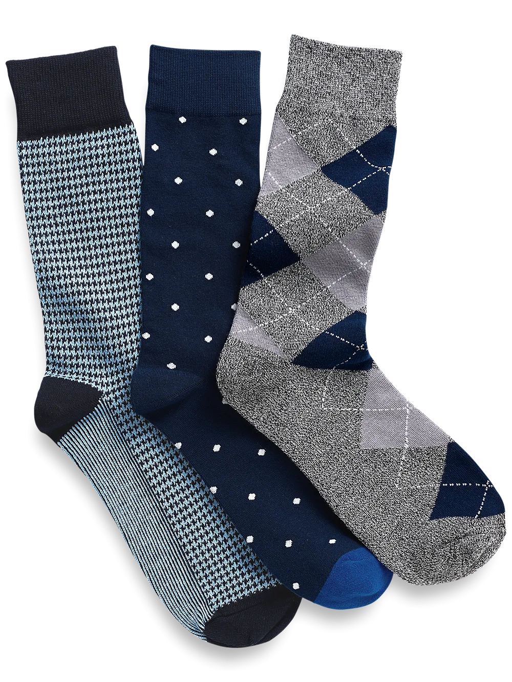 3 Pack Cotton Blend Sock - Navy Multi