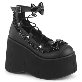 4 Inch Platform KERA-18 Black Vegan Leather