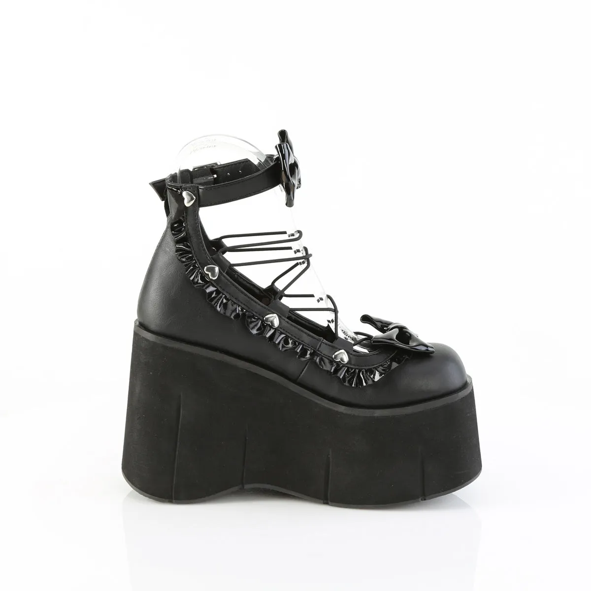 4 Inch Platform KERA-18 Black Vegan Leather