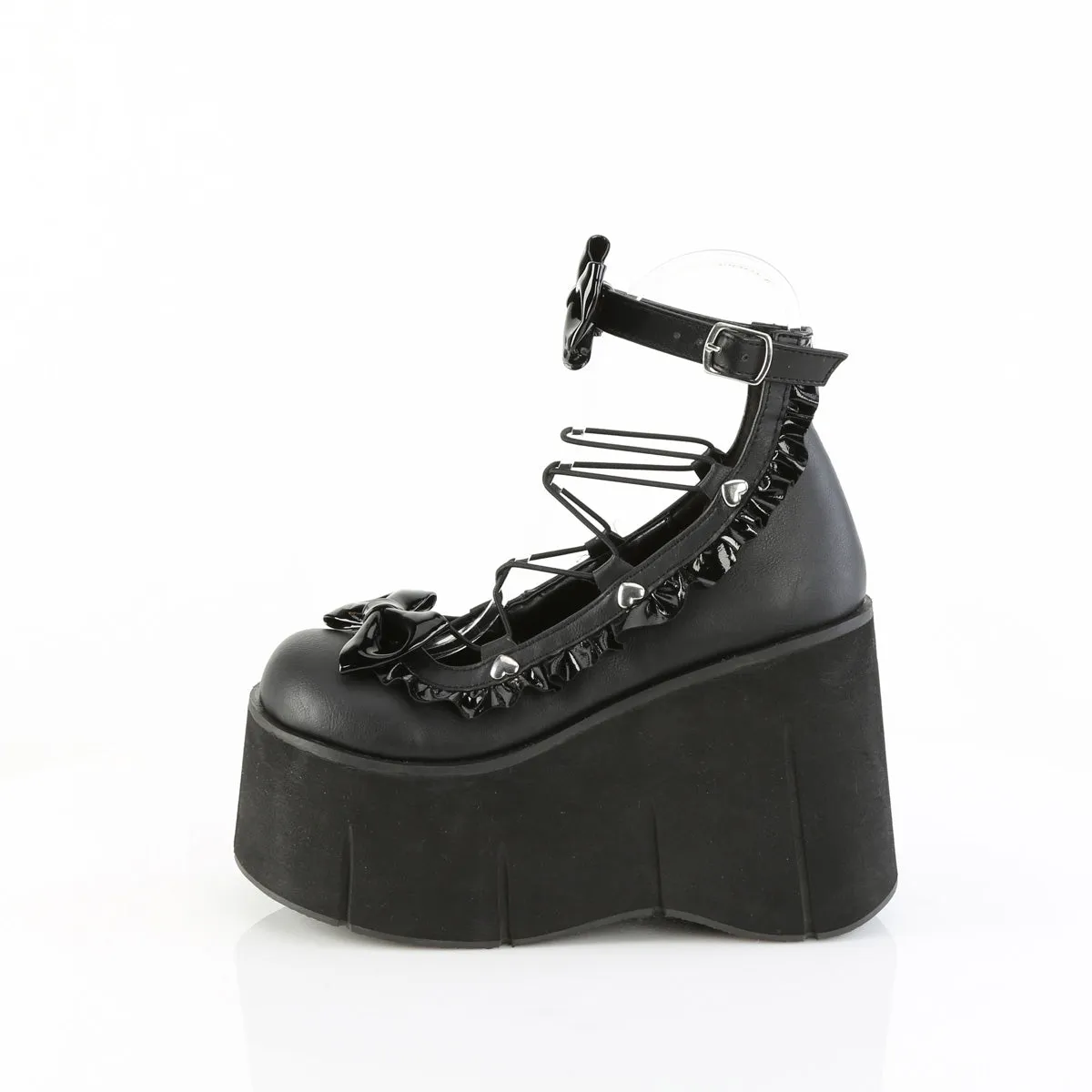 4 Inch Platform KERA-18 Black Vegan Leather