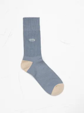 90s Logo Crew Socks Smoke Blue