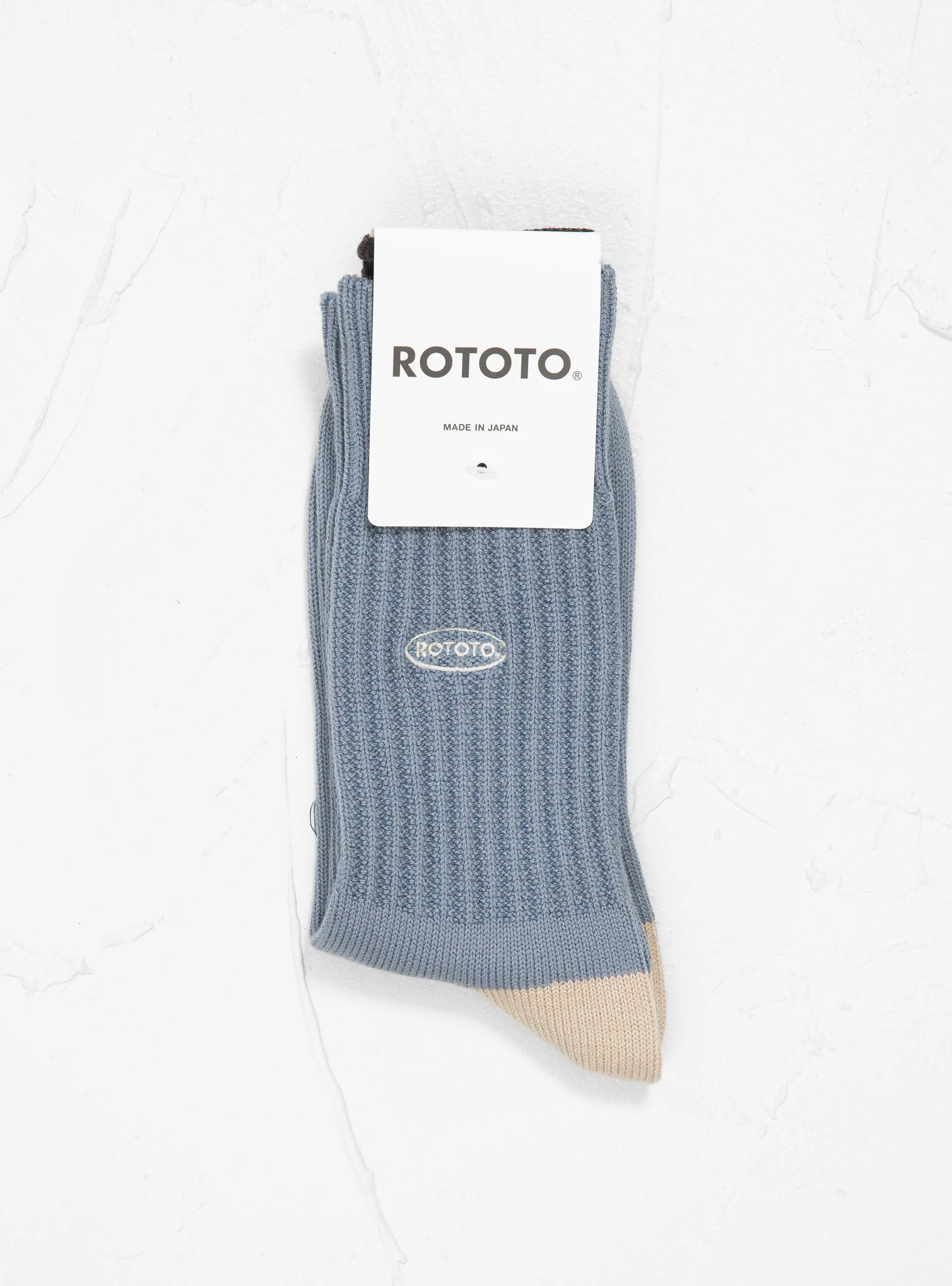 90s Logo Crew Socks Smoke Blue