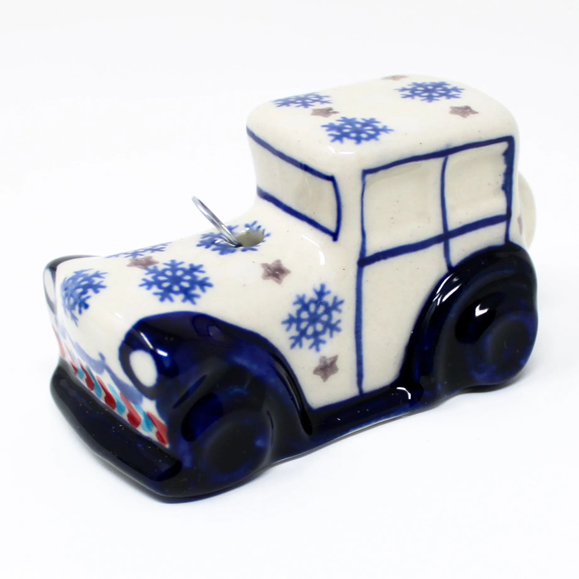 Antique Car-Ornament in Falling Snow