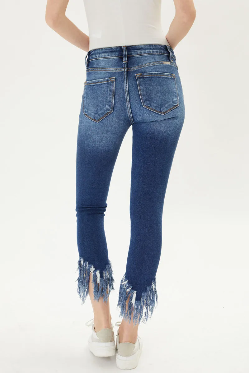 Audrina Mid Rise Ankle Skinny Jeans