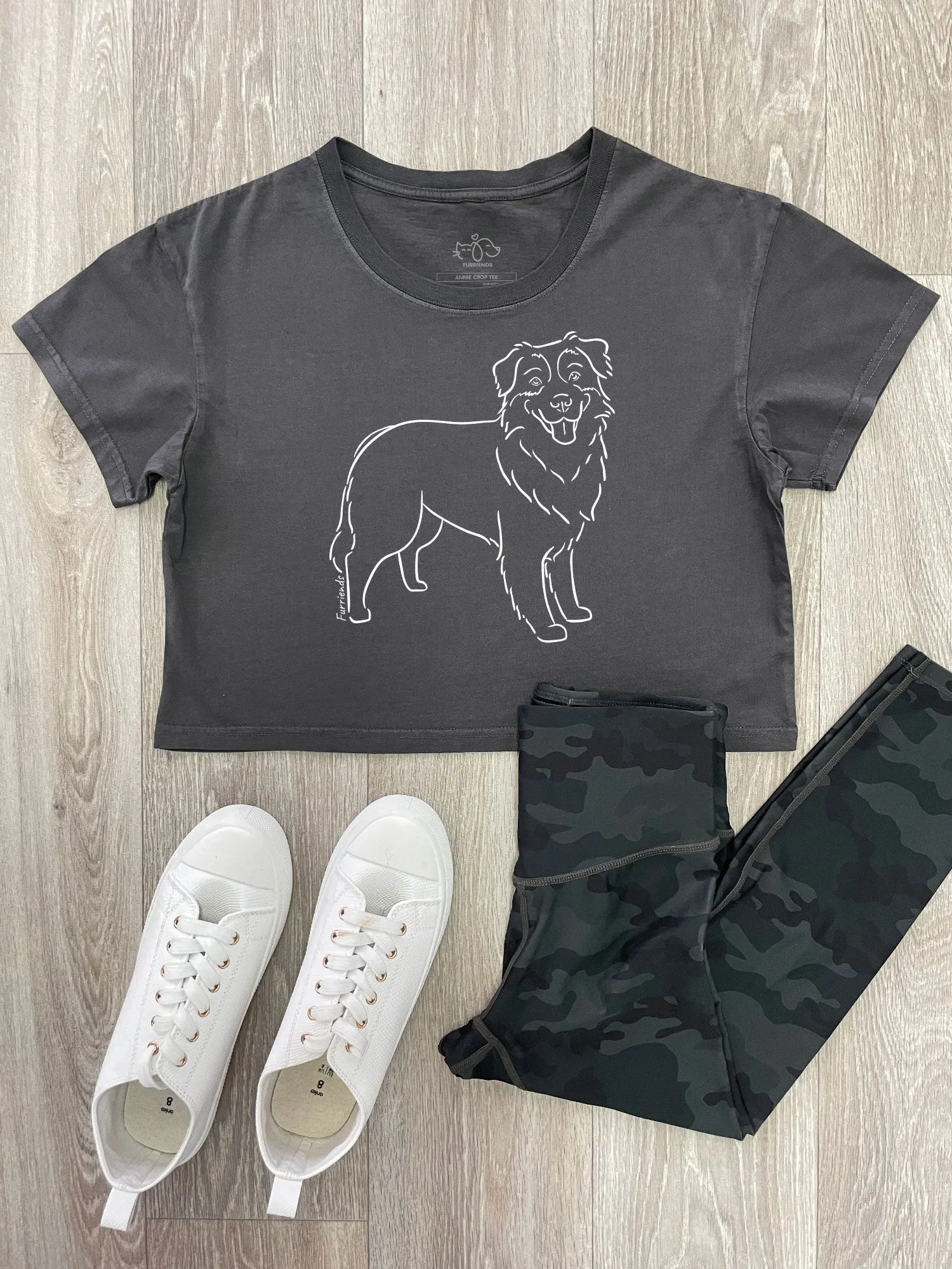 Australian Shepherd Annie Crop Tee