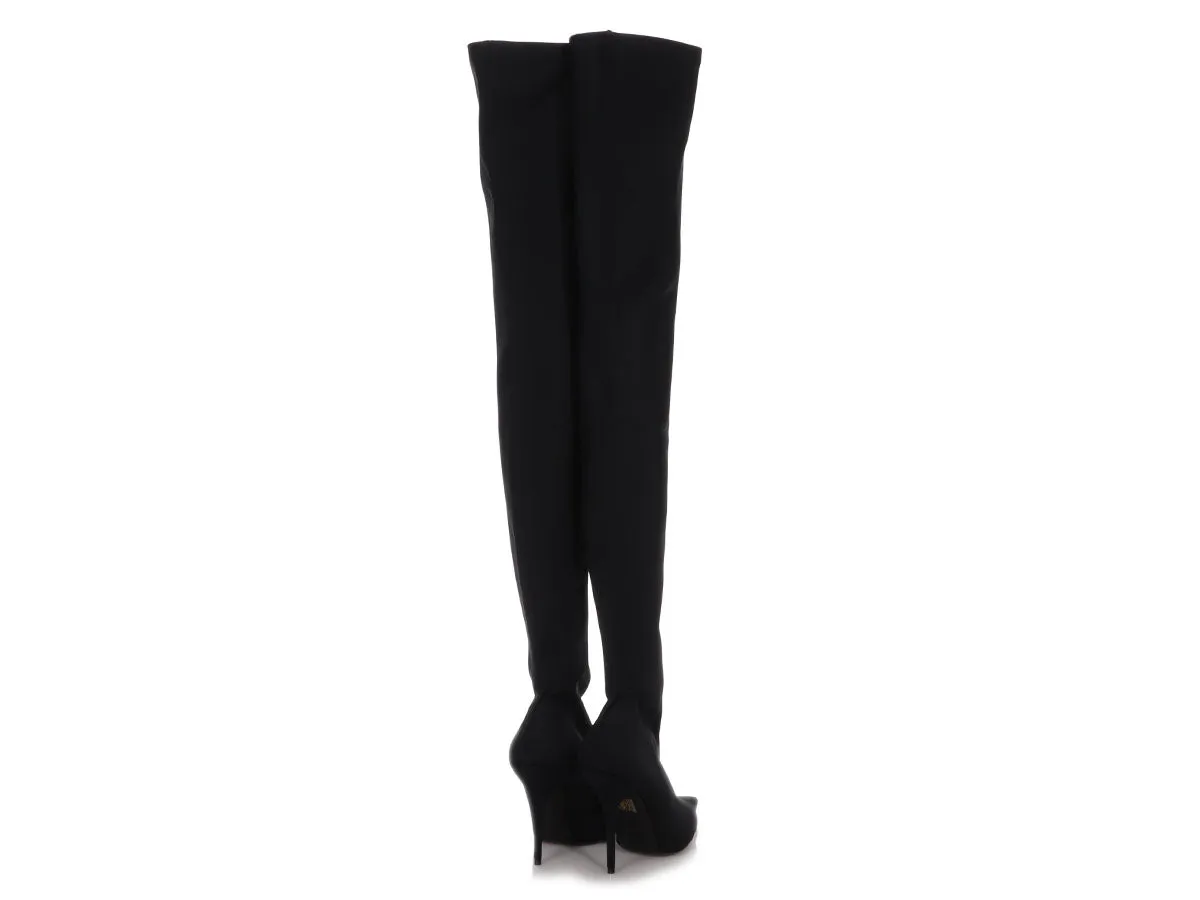 Balenciaga Black Over the Knee Knife Boots 110mm