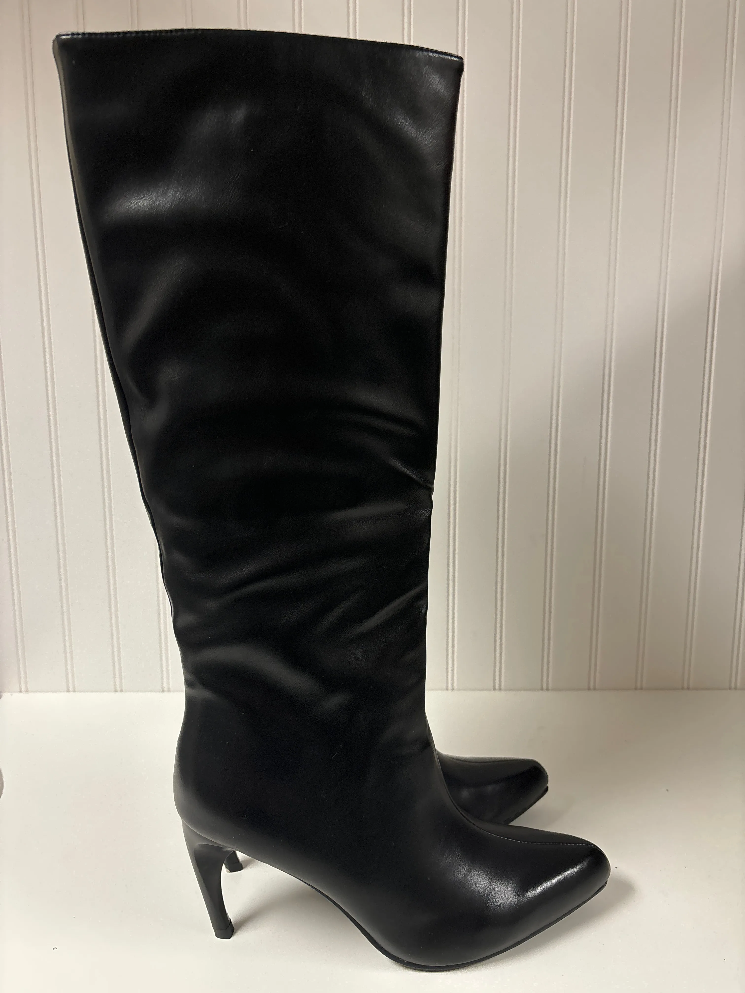 Black Boots Knee Heels Clothes Mentor, Size 10