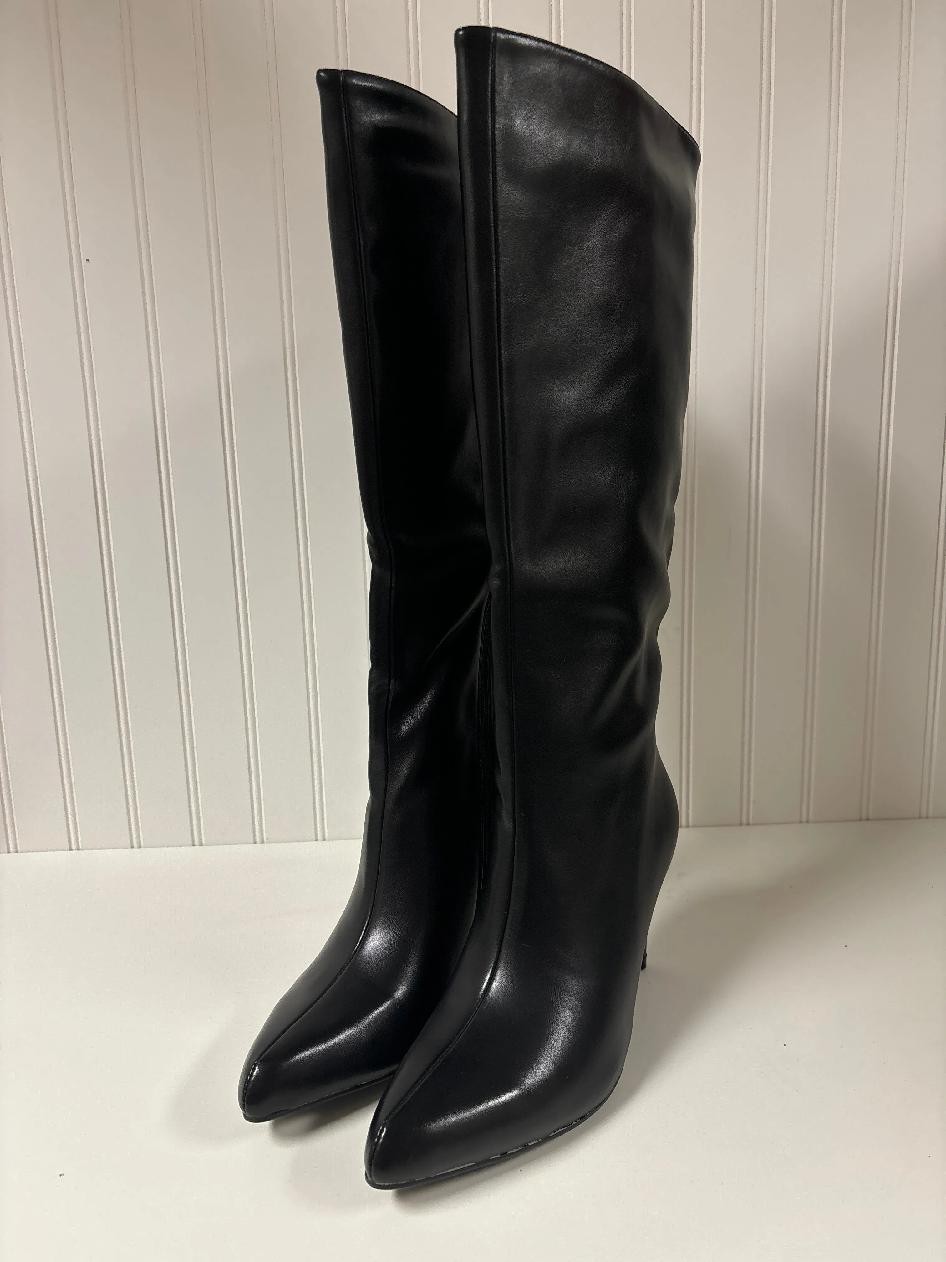 Black Boots Knee Heels Clothes Mentor, Size 10