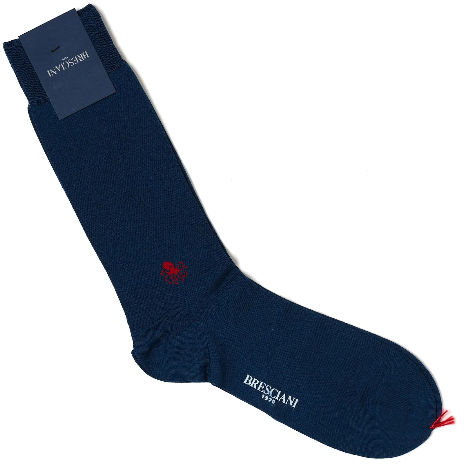 BRESCIANI Cotton Small Design Mid Calf Length Socks US M