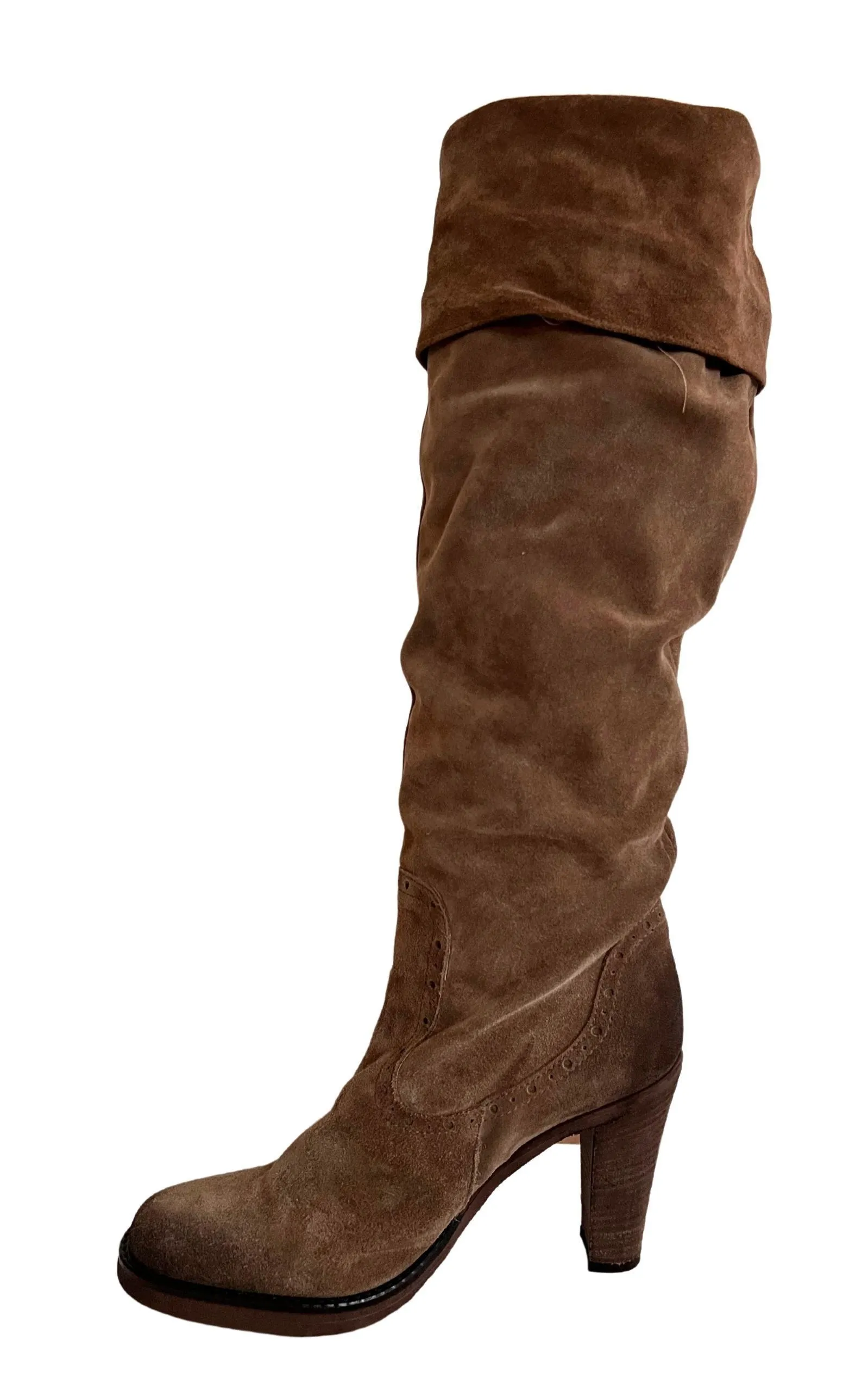 Brown Leather Knee High Boots