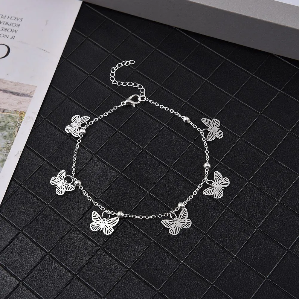 Butterfly Ankle Bracelet (Silver | Gold)