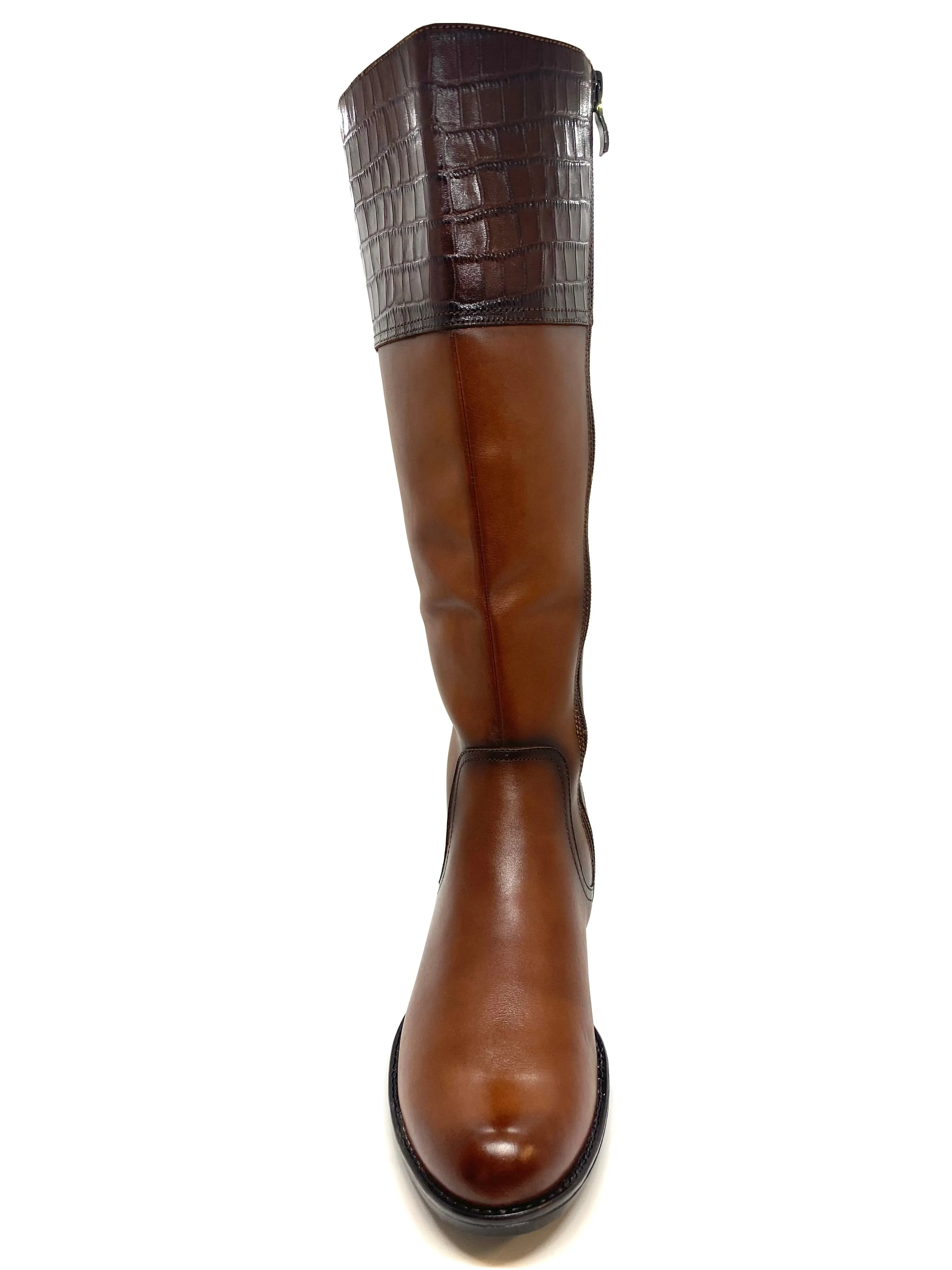 Caprice Ladies Long Boot Croco Trim