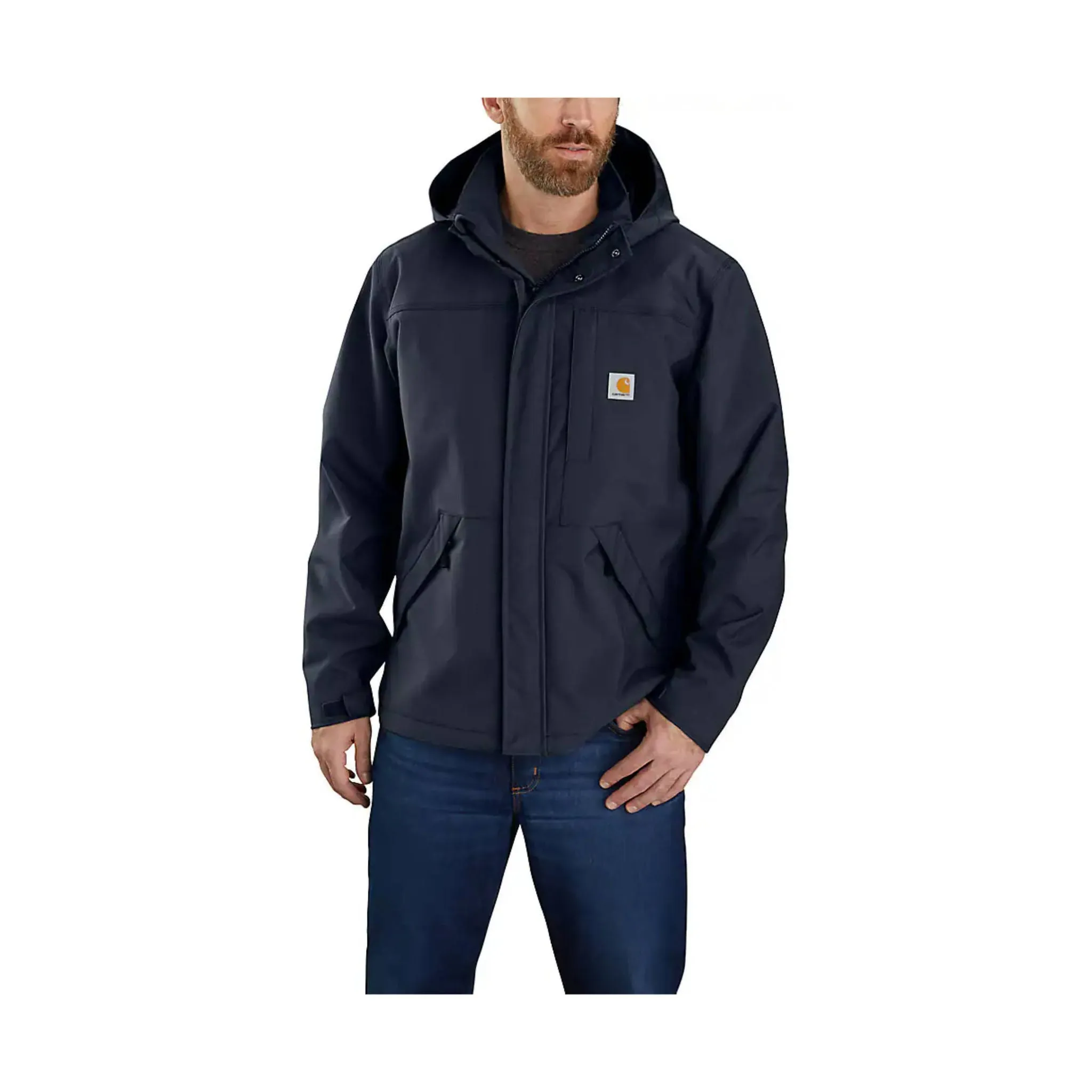 Carhartt Men's Storm Defender Loose Fit Heavy Weight Rain Jacket - Navy