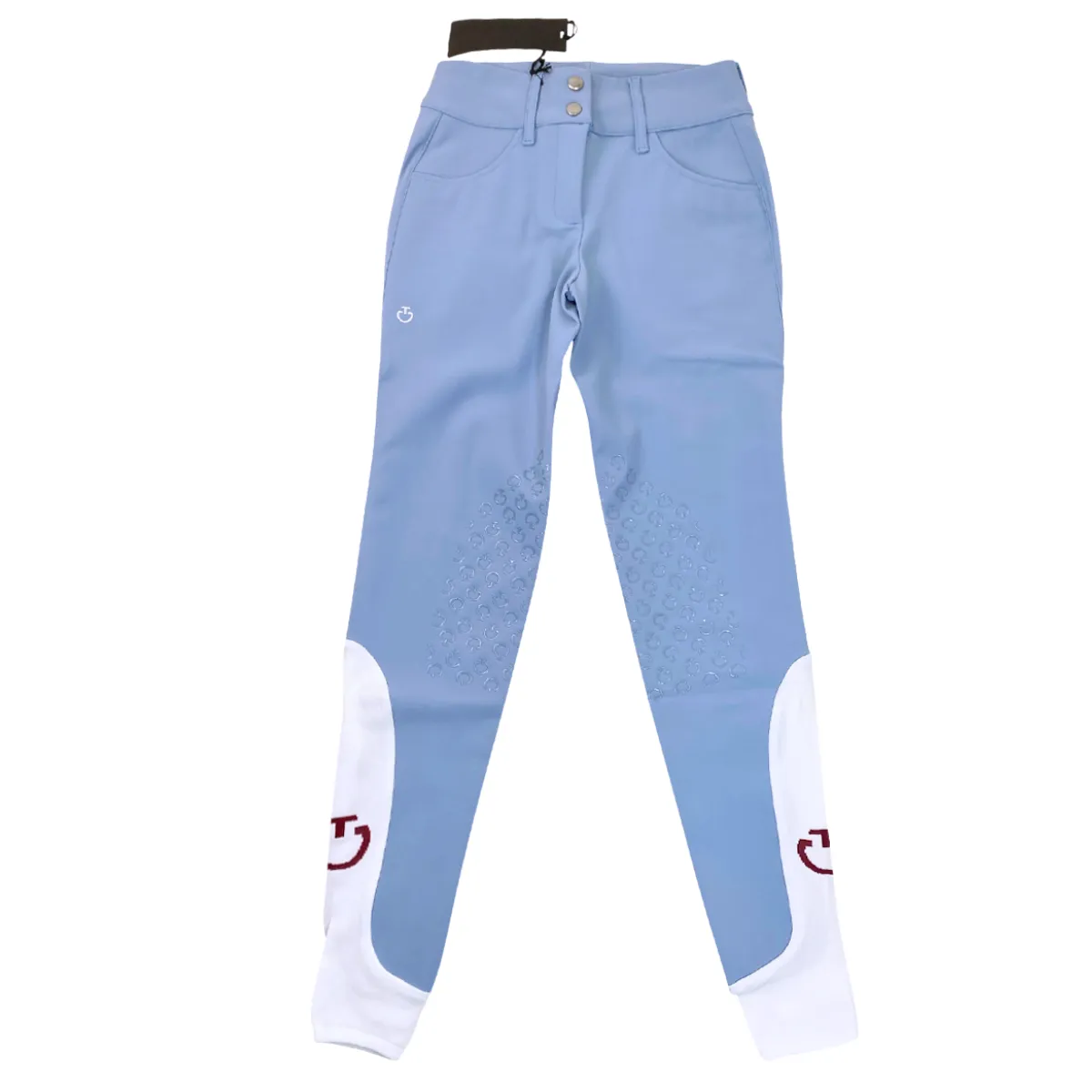 Cavalleria Toscana 'American' High Rise Jumping Breeches in Light Blue - Women's IT 36/US 22