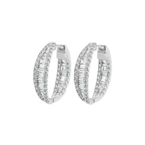 Clara by Martin Binder Diamond Baguette Hoop Earrings (3.32 ct. tw.)