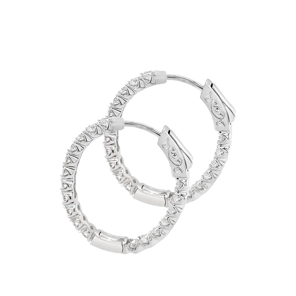 Clara by Martin Binder Diamond Hoop Earrings (3.00 ct. tw.)