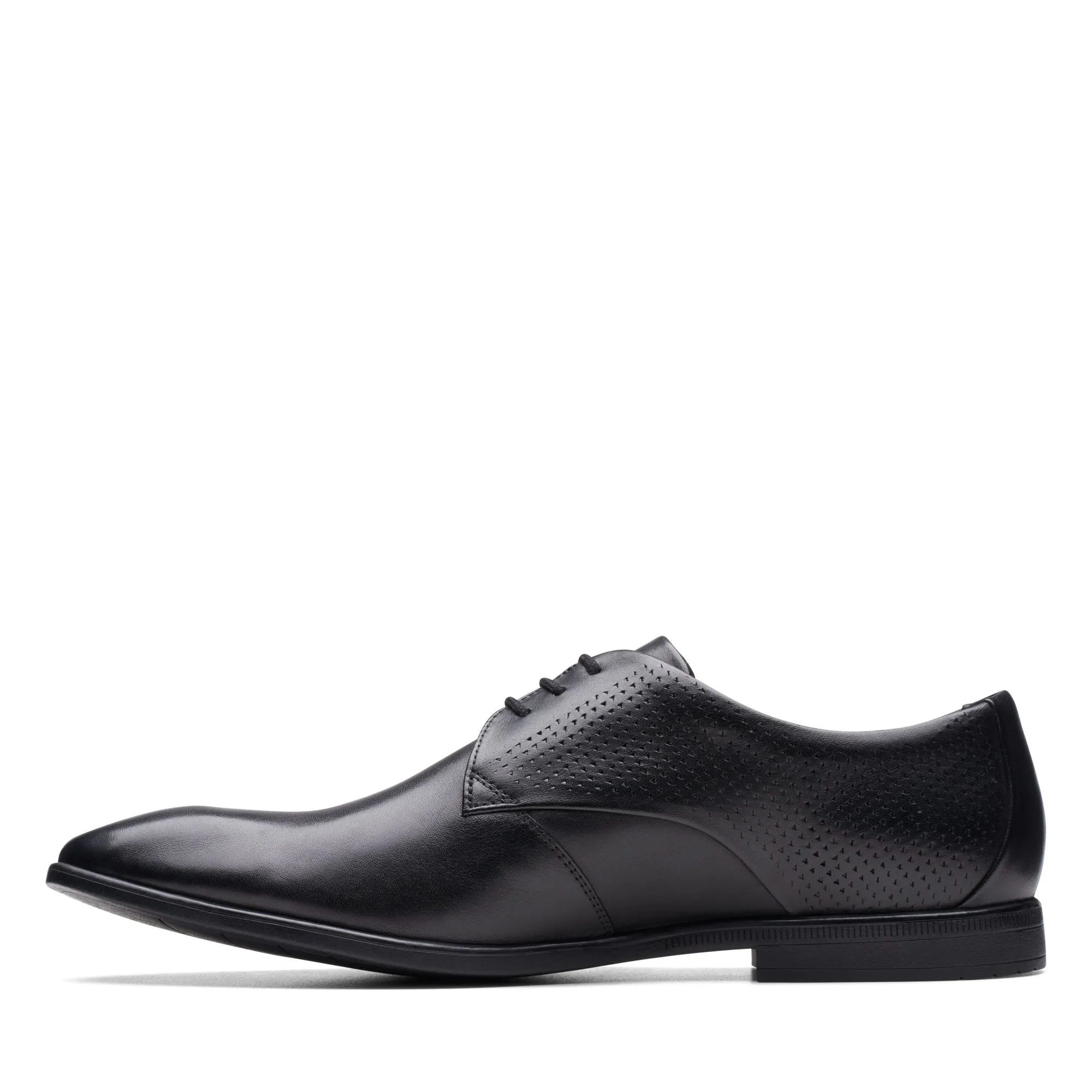 Clarks Boswyn Lace Black Leather - Standard Width