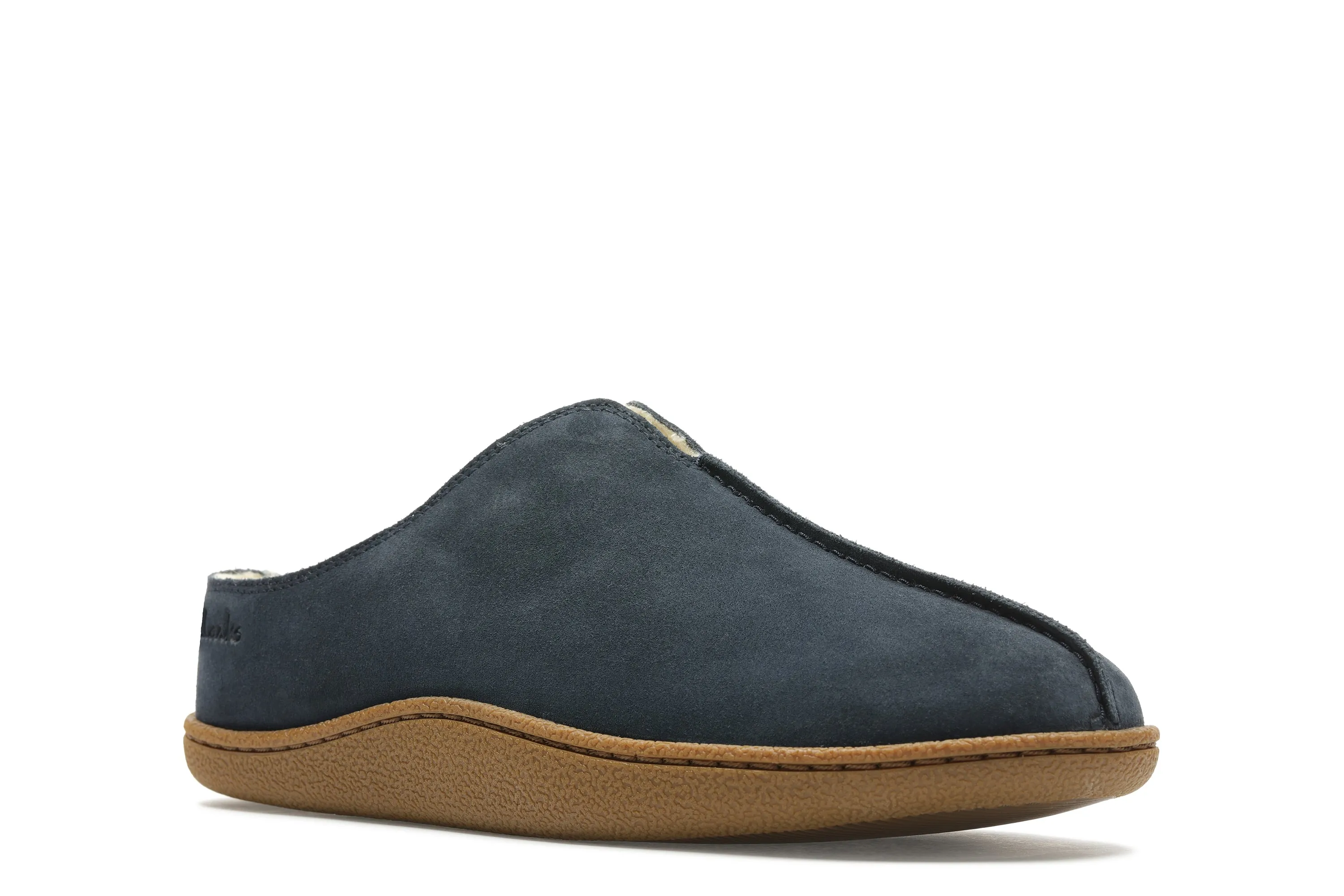 Clarks Home Mule Navy Suede