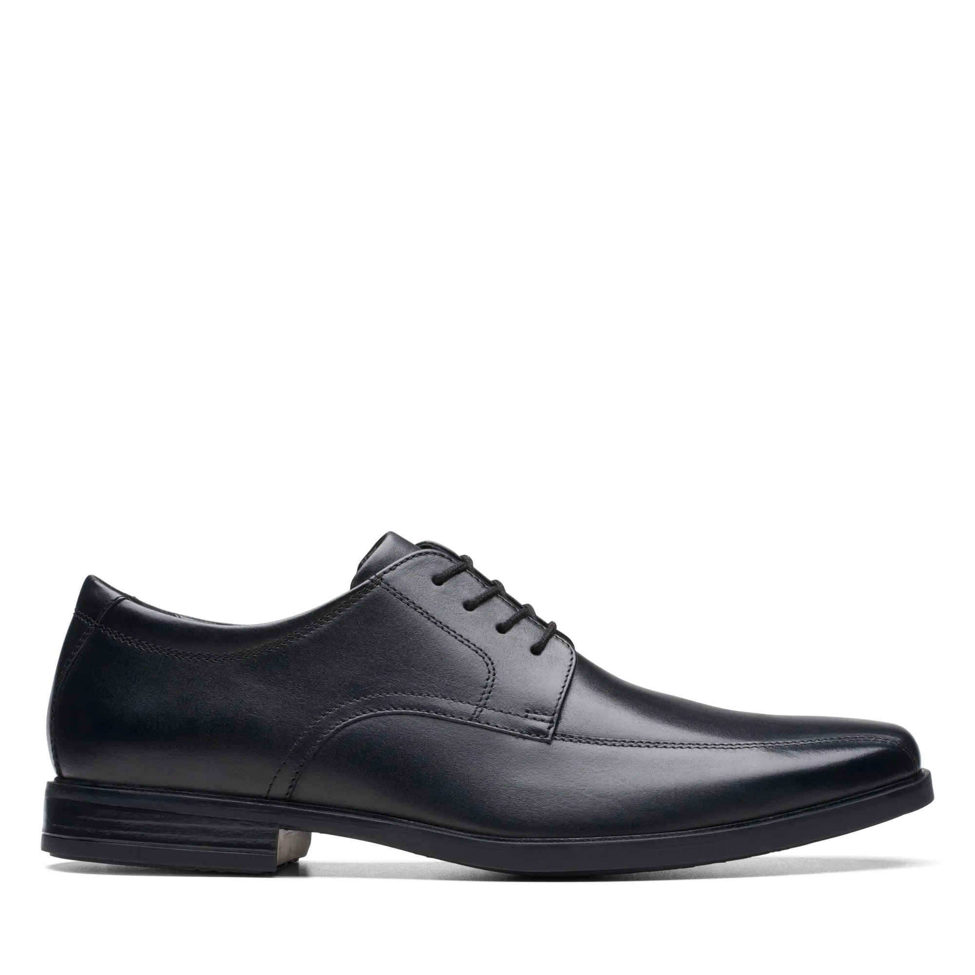 Clarks Howard Over Black Leather - Standard Width