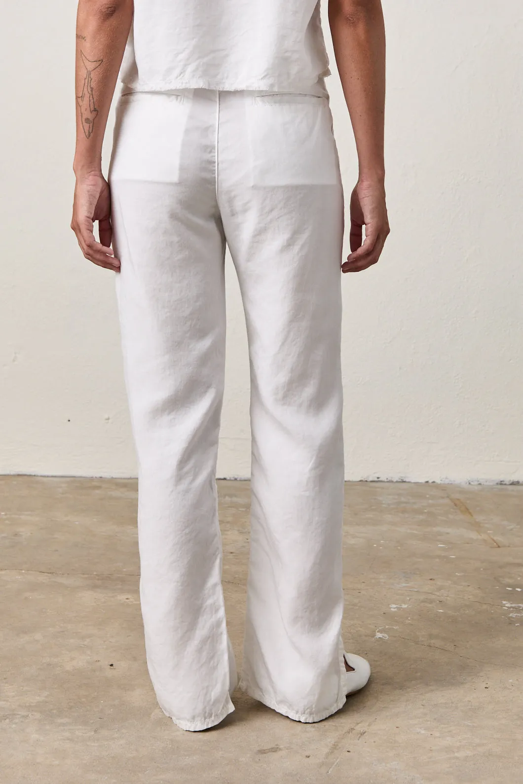 CLARKS TROUSER / SOFT WHITE