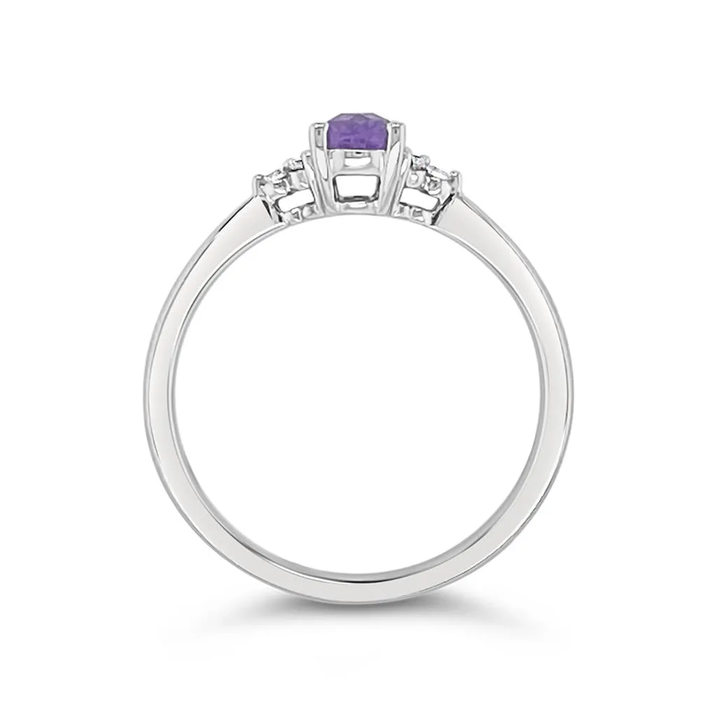 Color by Martin Binder Amethyst & Diamond Accent Ring