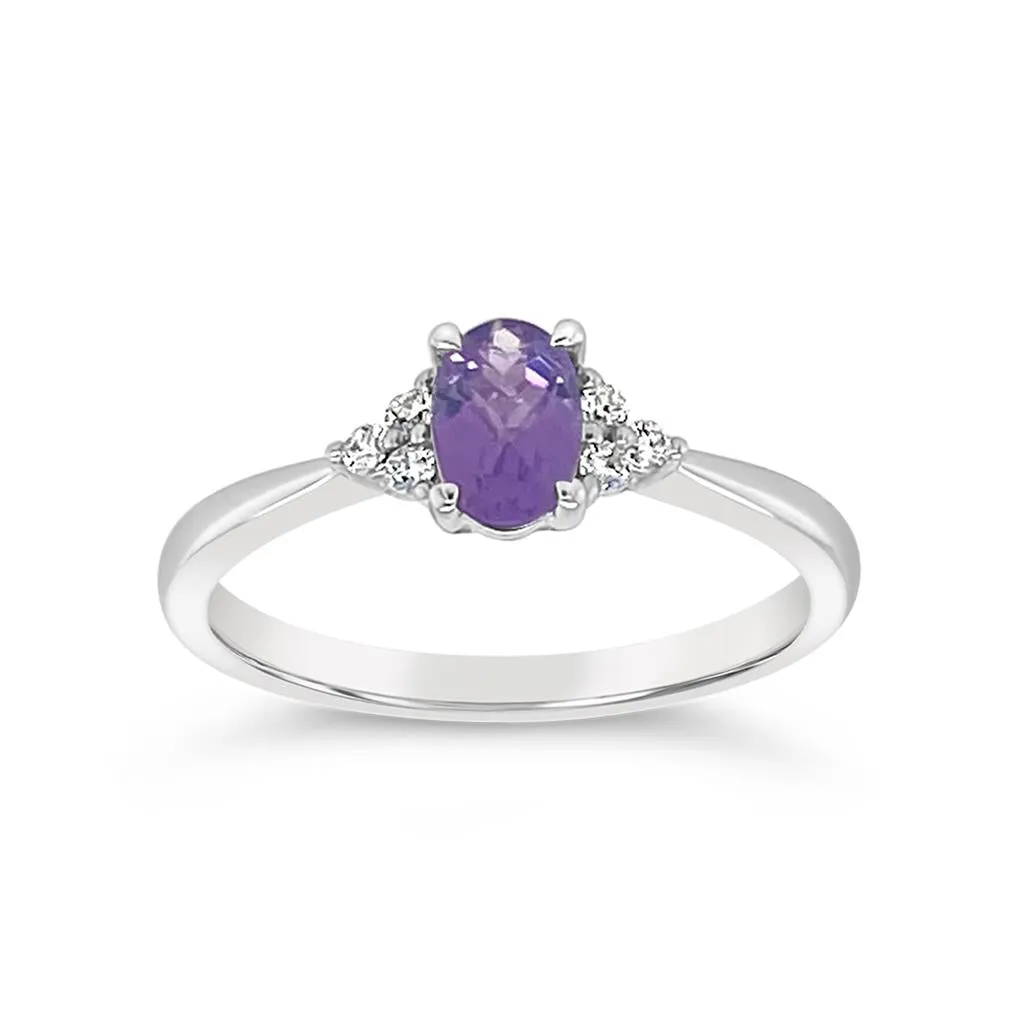 Color by Martin Binder Amethyst & Diamond Accent Ring