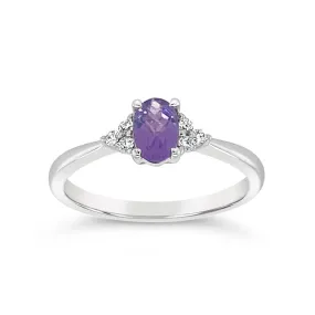 Color by Martin Binder Amethyst & Diamond Accent Ring