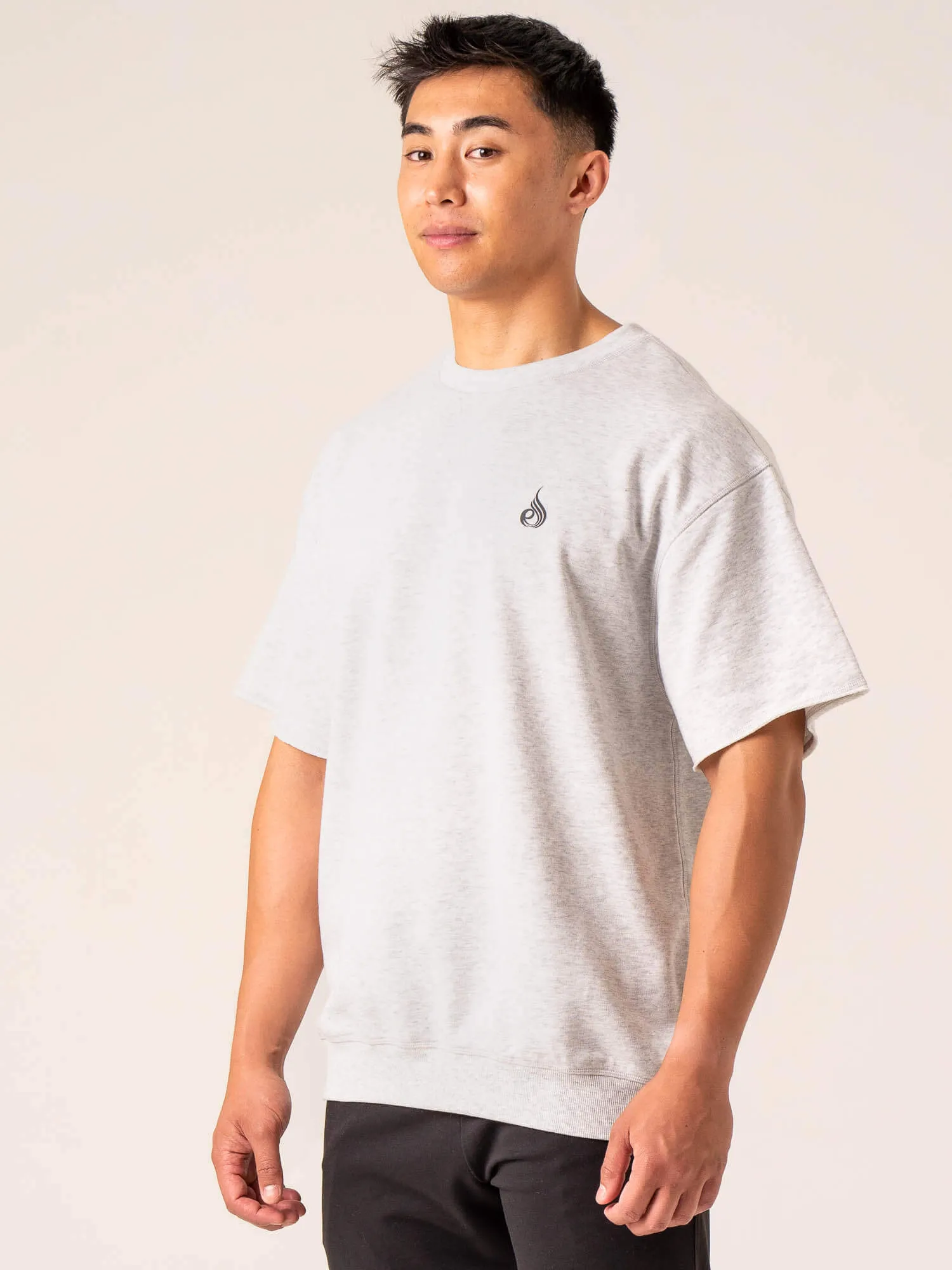 Emerge Fleece T-Shirt - Snow Grey Marl