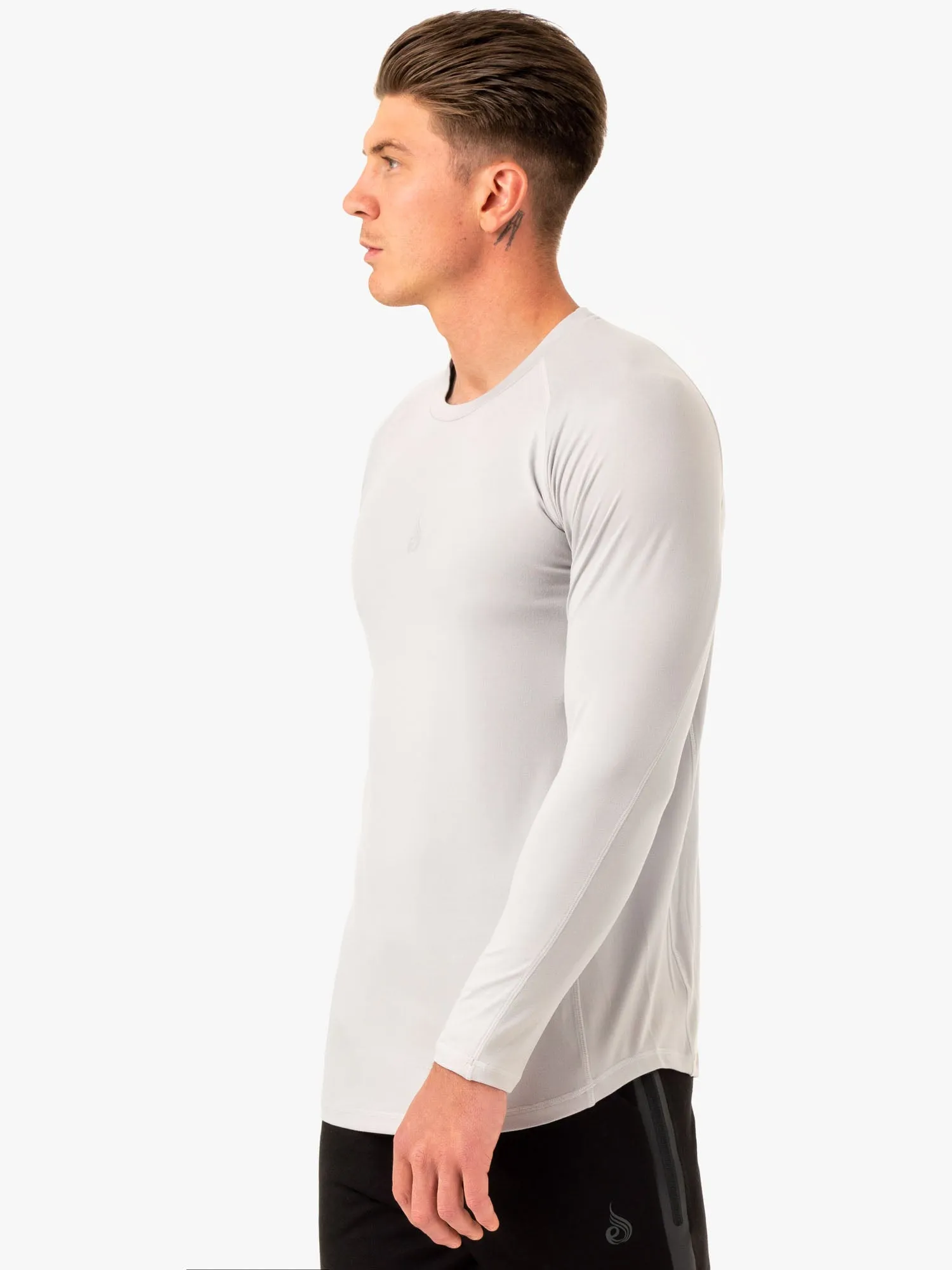 Enhance Long Sleeve Training Top - Snow Grey