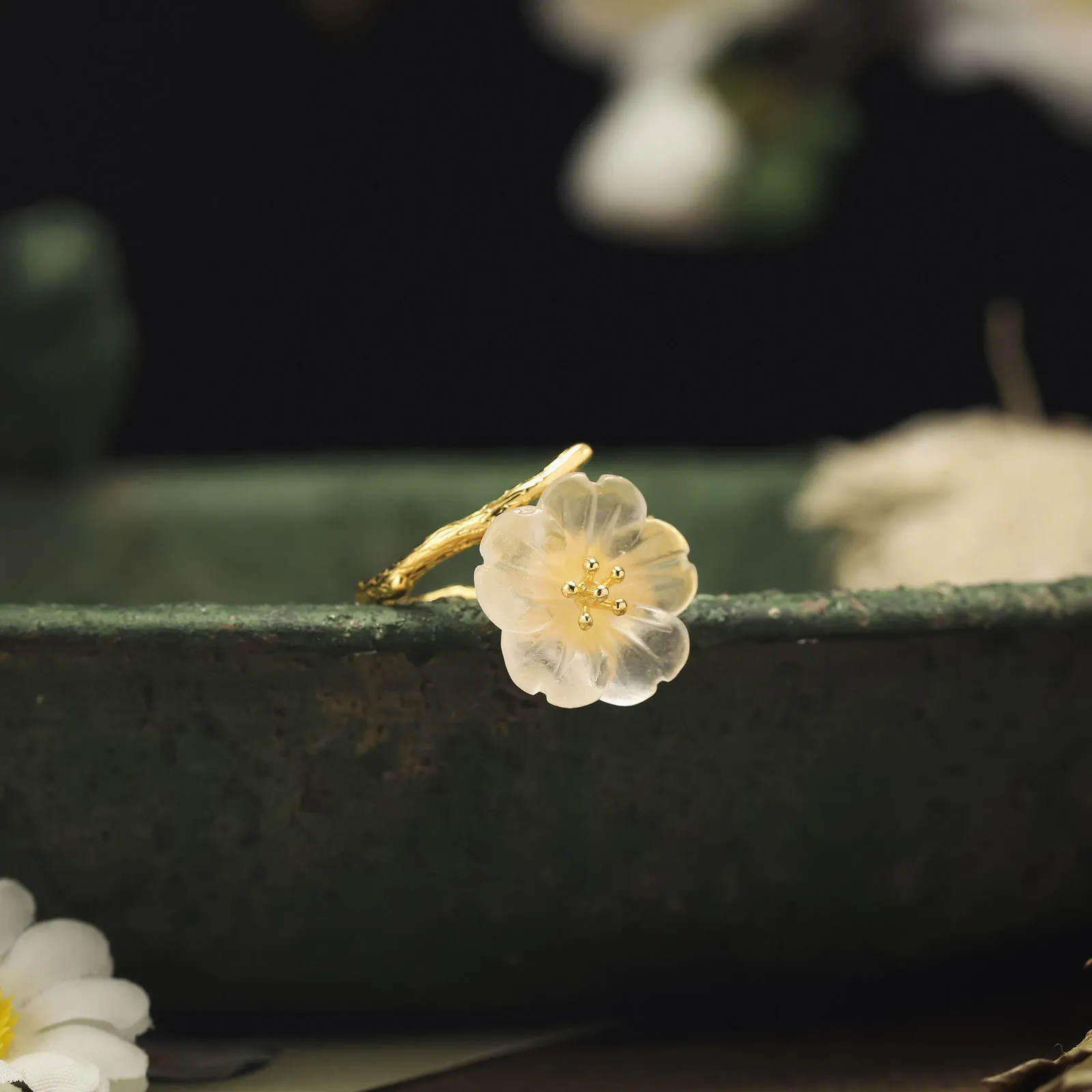 Flower In the Rain Ring