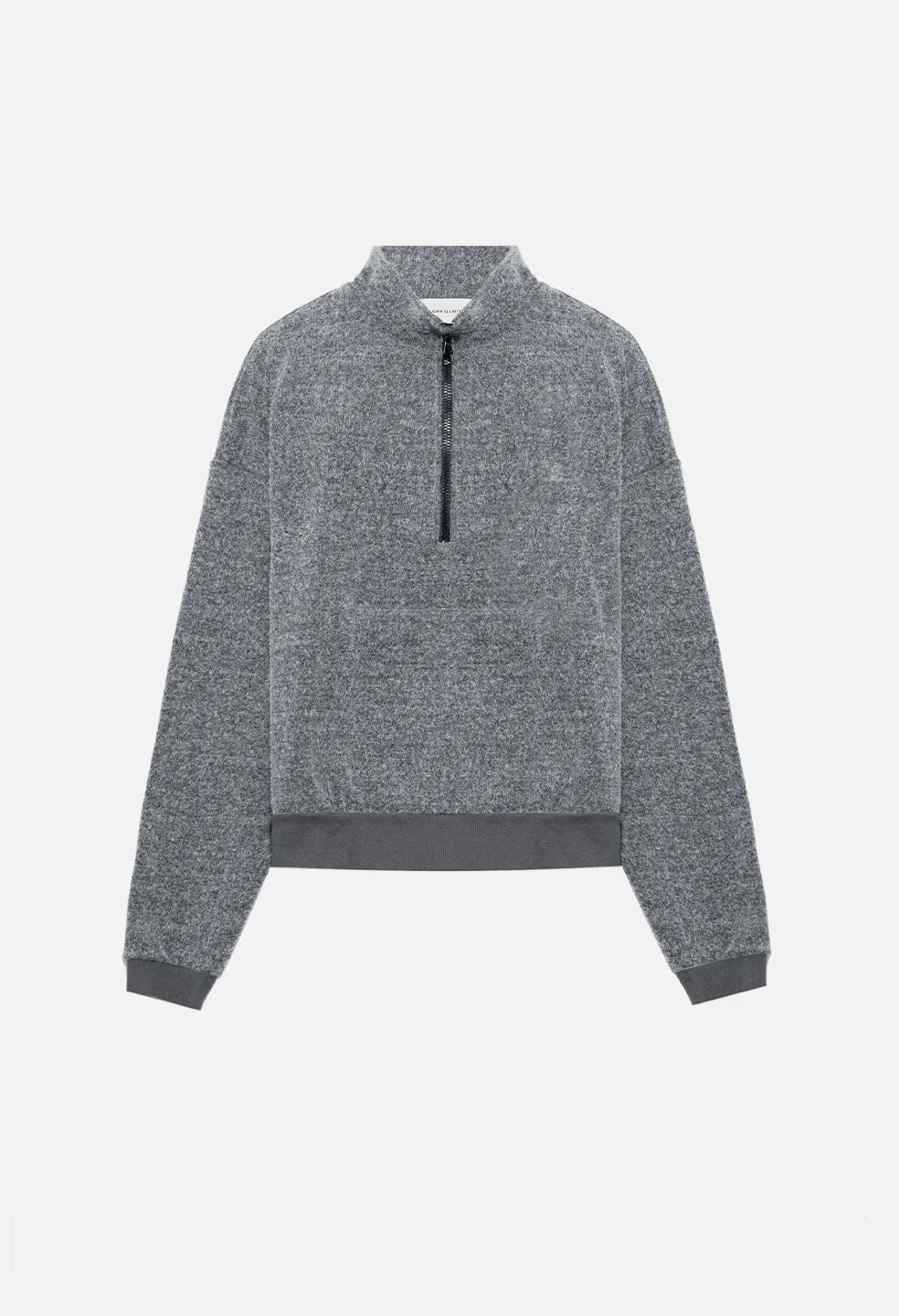 Fur Terry Half Zip Pullover / Charcoal