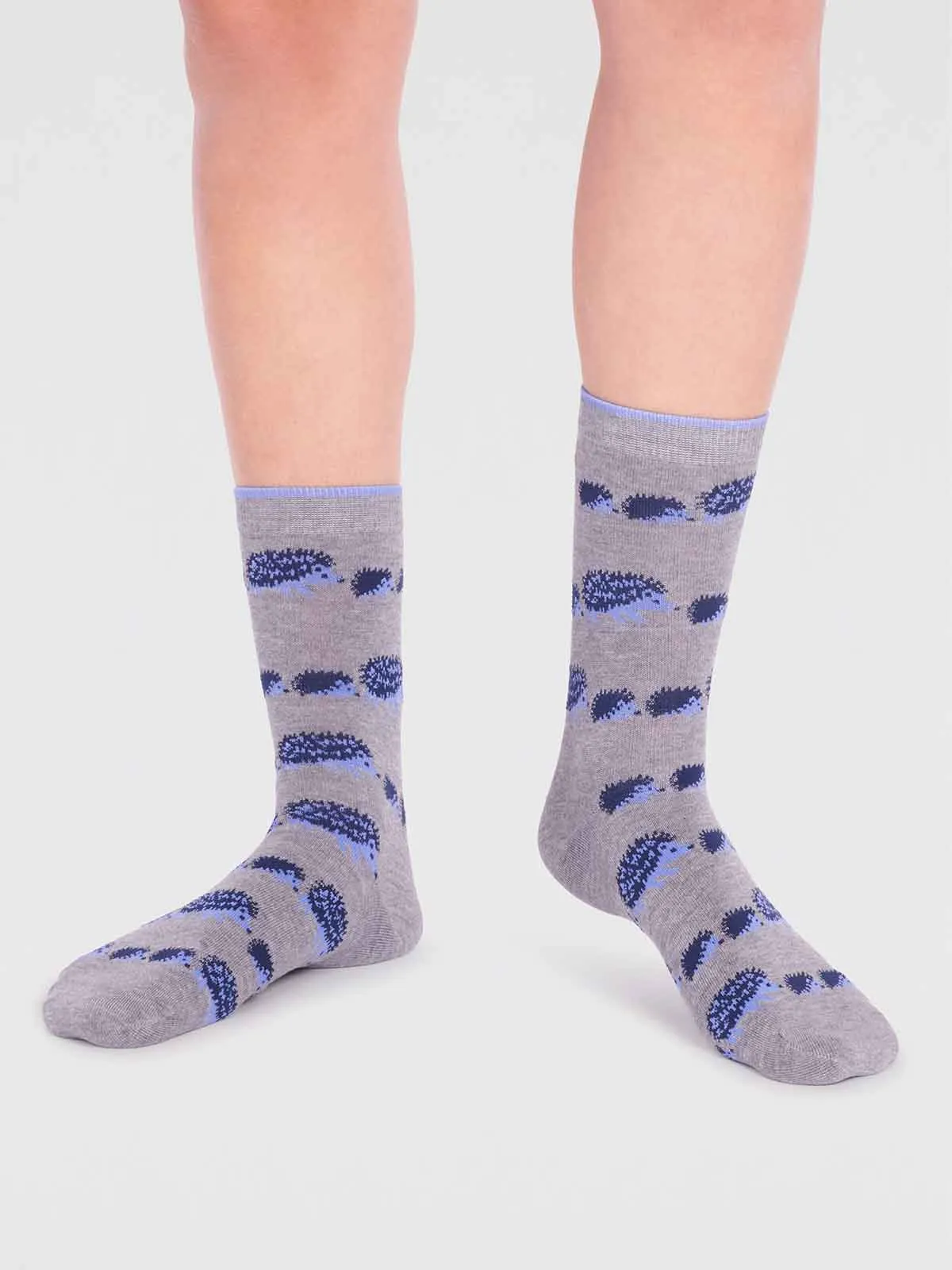 Hadley Bamboo Hedgehog Socks  - Grey Marle