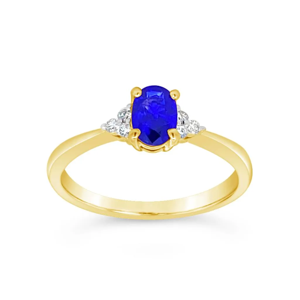 Irisa by Martin Binder Blue Sapphire & Diamond Accent Ring