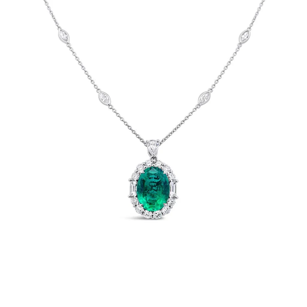 Irisa by Martin Binder Emerald & Diamond by the Yard Necklace