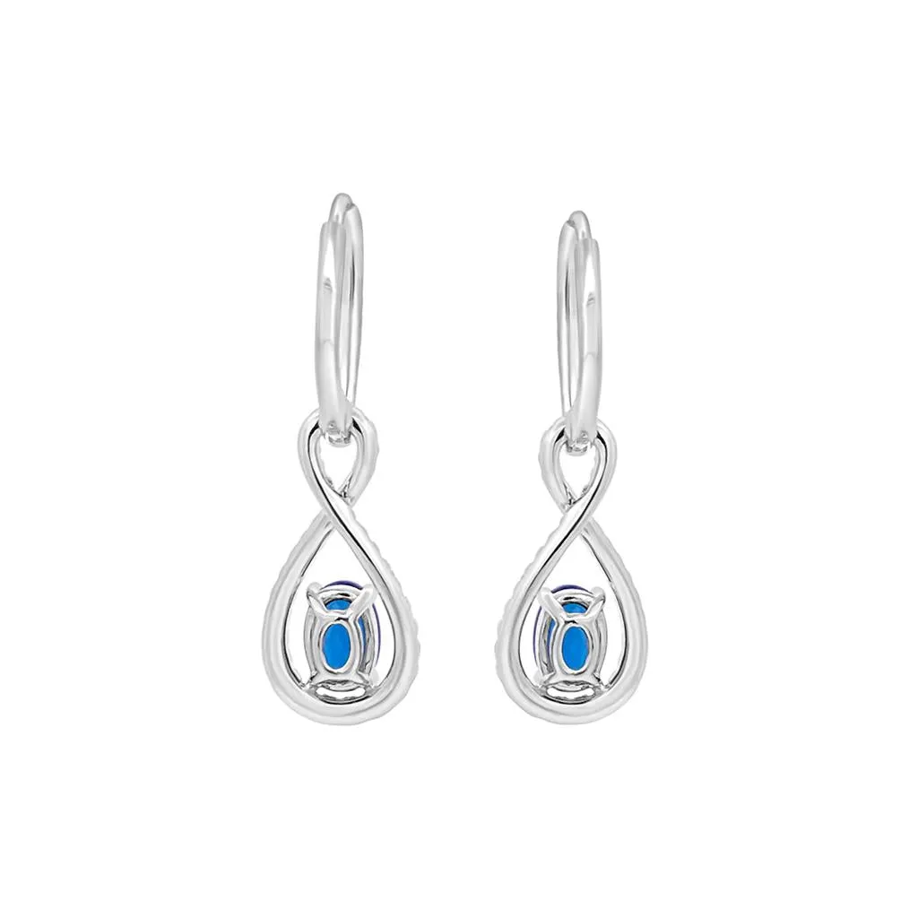 Irisa by Martin Binder London Blue Topaz & Diamond Dangle Earrings