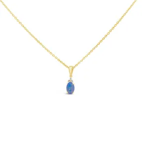 Irisa by Martin Binder Oval Opal & Diamond Accent Necklace