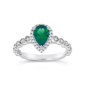 Irisa by Martin Binder Pear Tsavorite Garnet & Diamond Ring