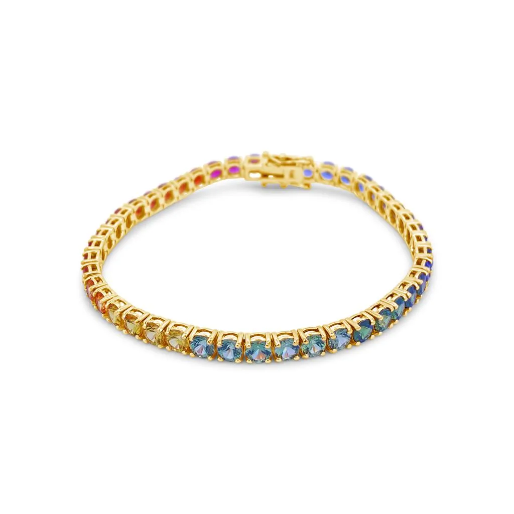 Irisa by Martin Binder Rainbow Sapphire Tennis Bracelet