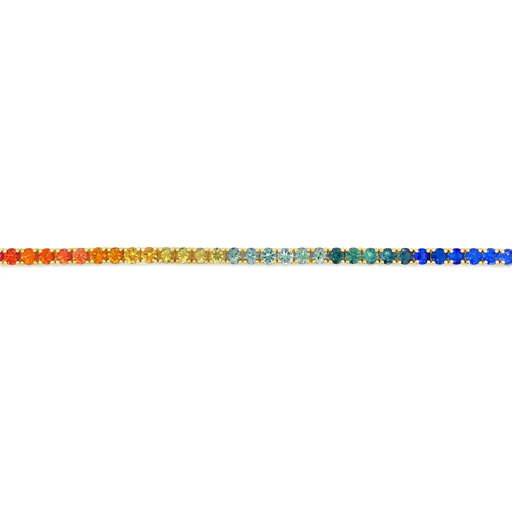 Irisa by Martin Binder Rainbow Sapphire Tennis Bracelet